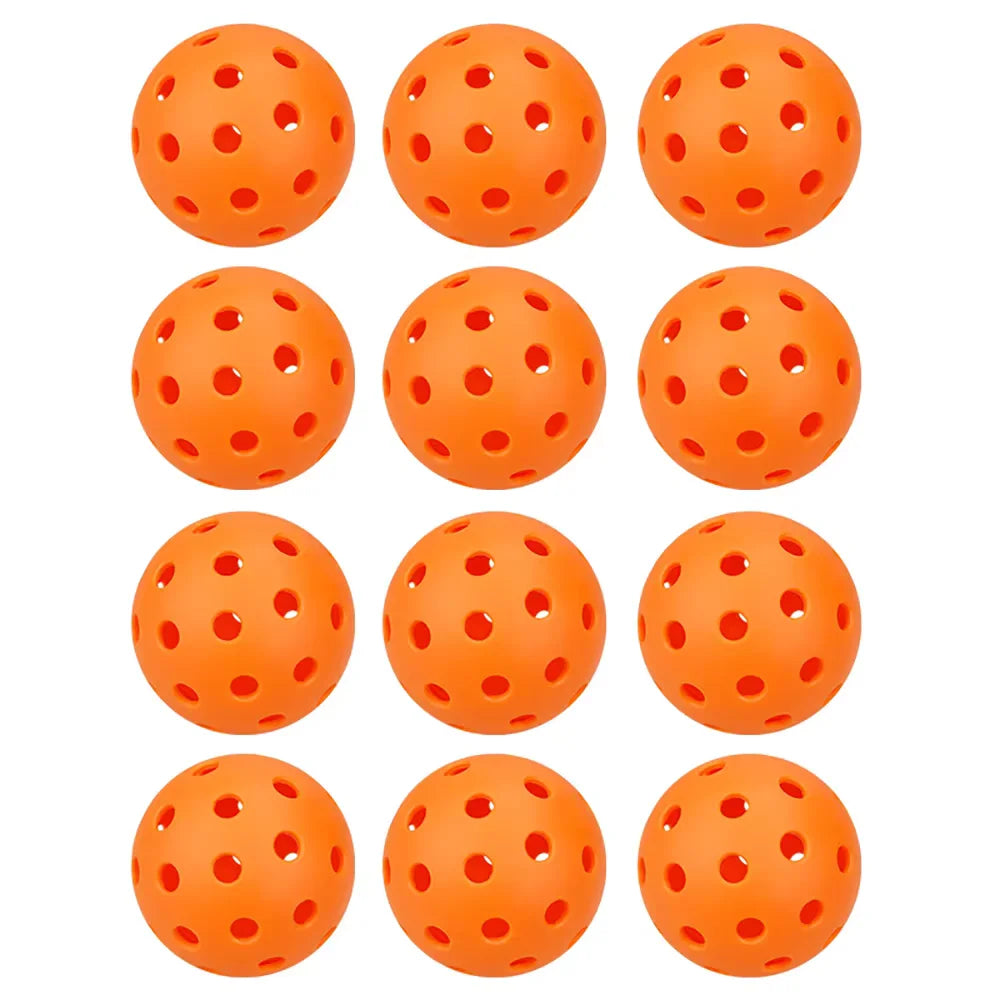74MM 40 Holes Pickleball Balls 12Pcs/Bag Outdoor Court Training