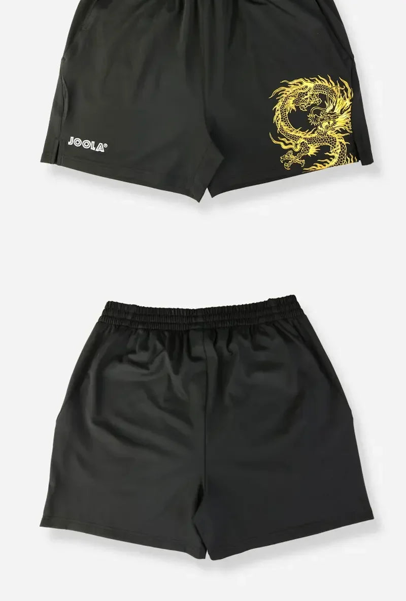 Original JOOLA Table Tennis Shorts Men Women Chinese Dragon Sports Shorts, Breathable and Comfortable