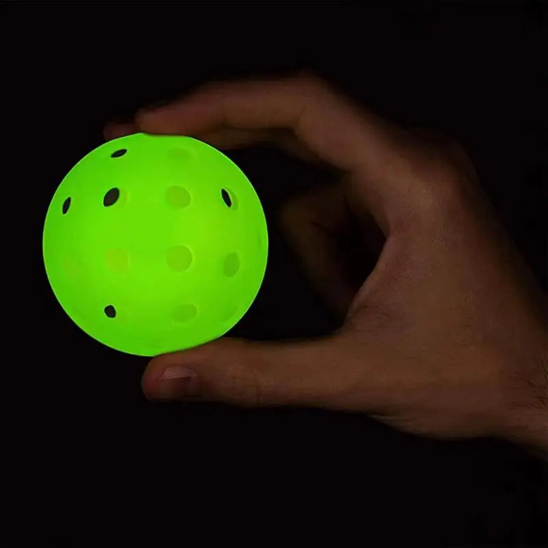 Luminous Pickleball 74MM Durable Night Light Green Ball 40 Holes Outdoor Competition Pickleball Balls Glowing In The Dark