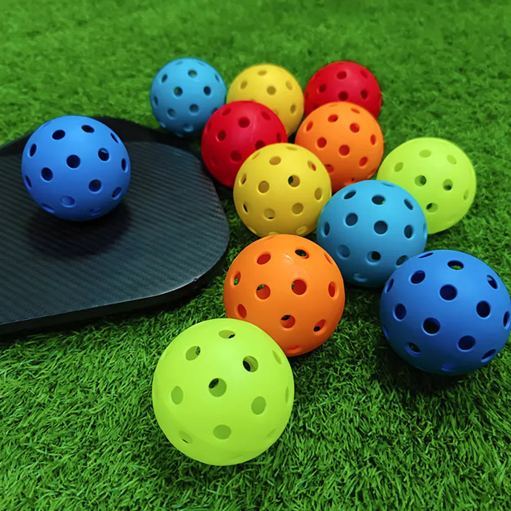 74MM 40 Holes Pickleball Balls 12Pcs/Bag Outdoor Court Training