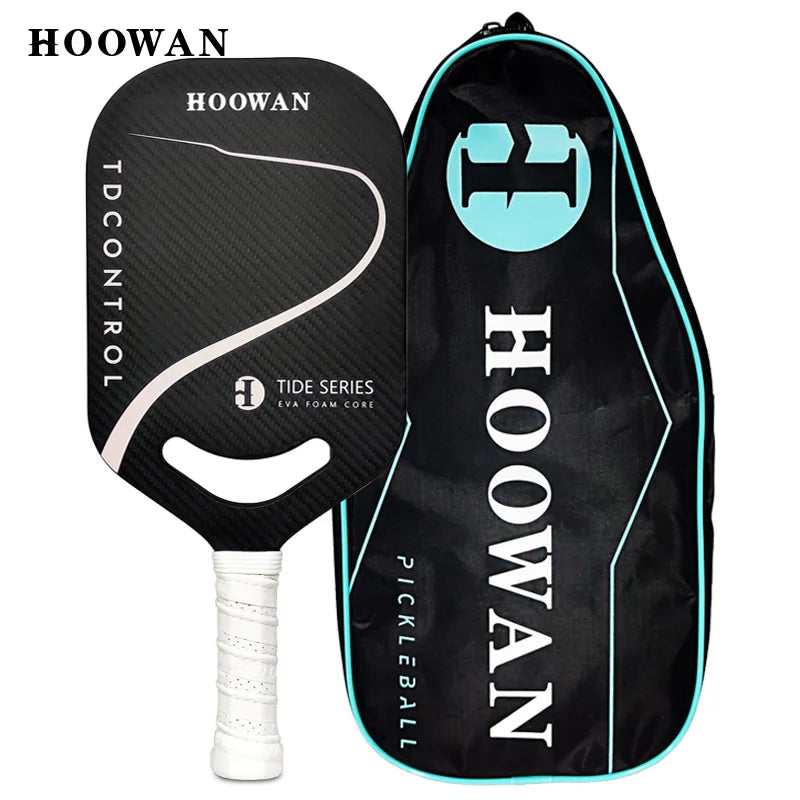 HOOWAN TDCONTROL Pickleball Paddle Tide Series EVA Foam Core 16MM Thermoformed Pickleball Racket Paddle T700 Carbon Fiber 3K