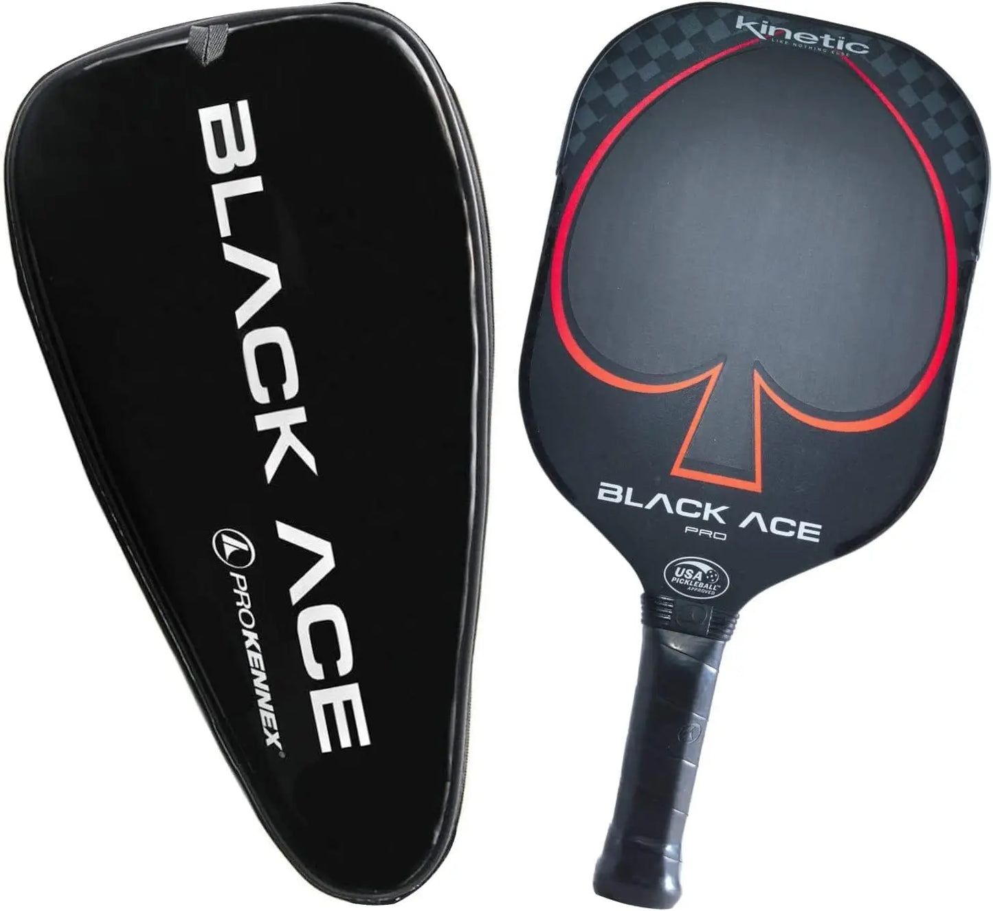 Black Ace Pro - Pickleball Paddle with Toray 700 Carbon Fiber Face - Comfort Pro Grip - USAPA Approved