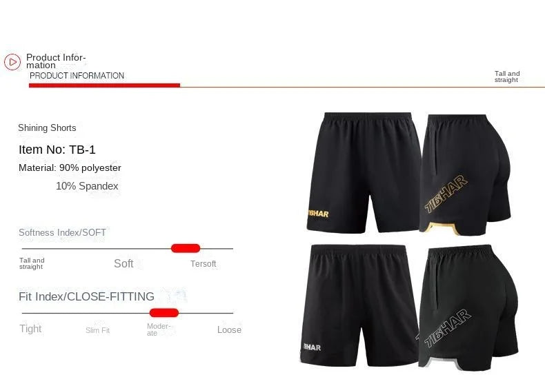 TIBHAR Shorts Men's and Women's Sports Shorts Quick Drying, Breathable, Loose and Comfortable