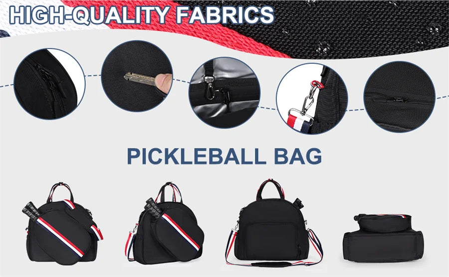 Pickleball Single Shoulder Bag Large Capacity Pickle Ball And Table Tennis Bag for Men Women Waterproof Multifunctional Ball Bag