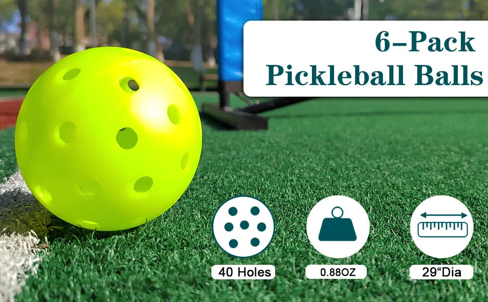 Portable Pickleball Set with Net and Paddle Set of 4, Outdoor Pickleballs, Carry Bag, Weather Resistant