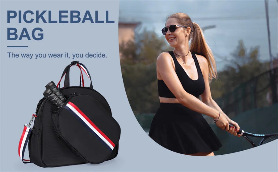 Pickleball Single Shoulder Bag Large Capacity Pickle Ball And Table Tennis Bag for Men Women Waterproof Multifunctional Ball Bag