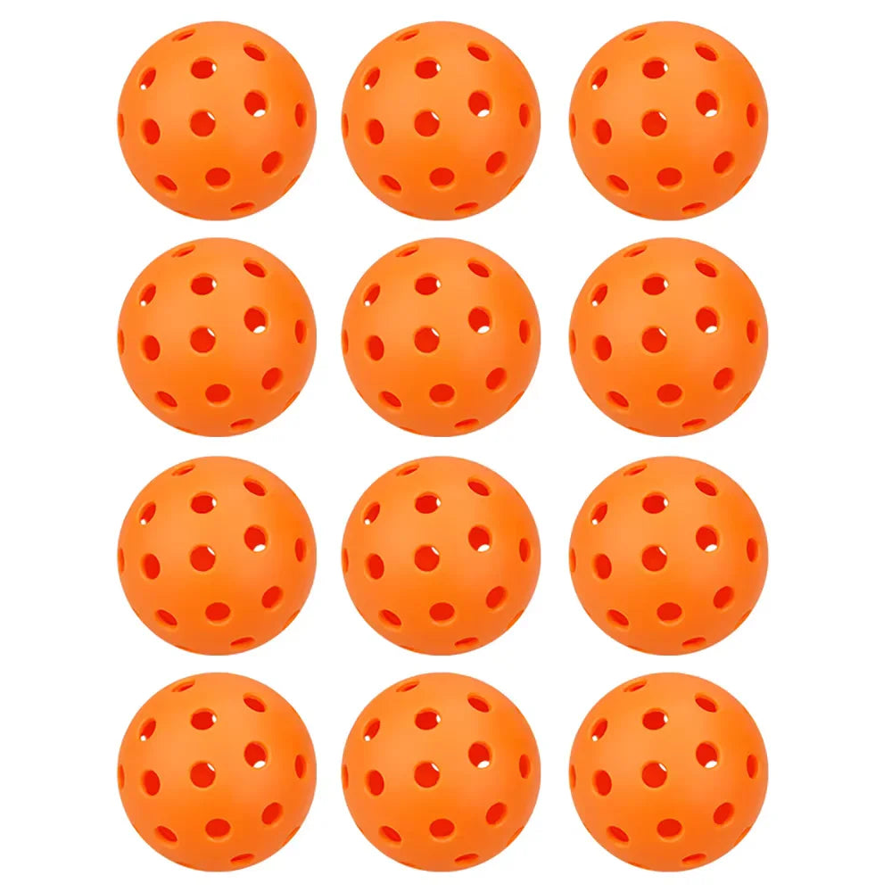 74MM 40 Holes Pickleball Balls 12Pcs/Bag Outdoor Court Training