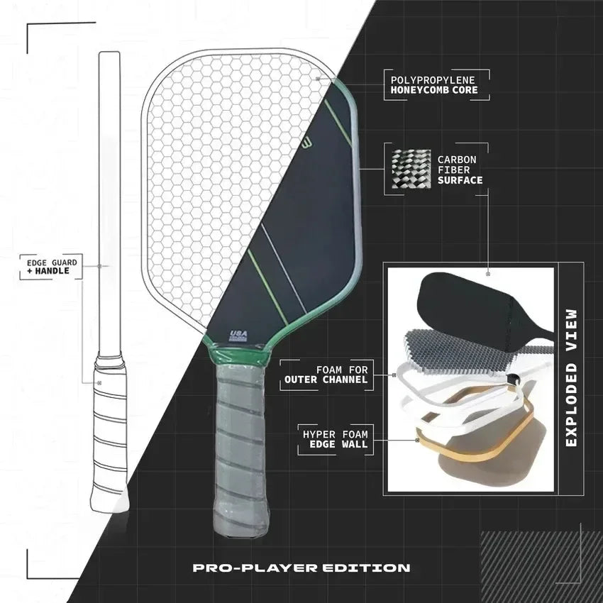 Pickleball Paddle Hyperion GEN3 Propulsion EVA Foam Filling Core with Ben Johns 16mm Edition Pickleball Racket UPA-Approve