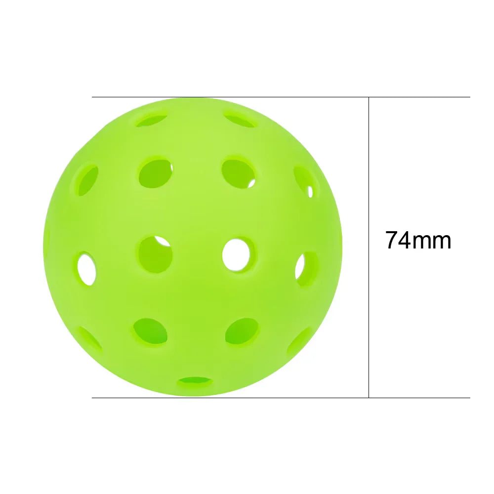 74MM 40 Holes Pickleball Balls 12Pcs/Bag Outdoor Court Training