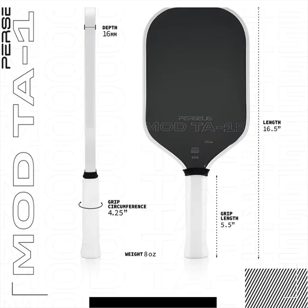 Perseus 16mm MOD TA-15 Pro Player Edition 16mm GEN3 Propulsion EVA Foam Filling Core Pickleball Paddle USAPA Approved